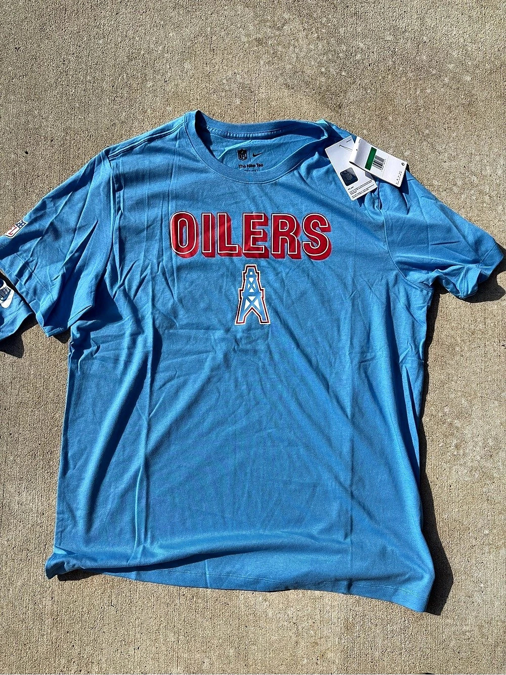 Nike NFL Houston Oilers Dri-FIT T-Shirt Blue & Red XL